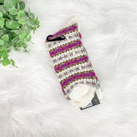 NWT J. Crew Ivory Stripe Fair Isle Trouser Socks - Picture 2 of 4